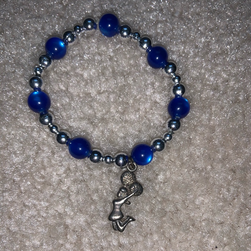 Blue Cheerleader Bracelet